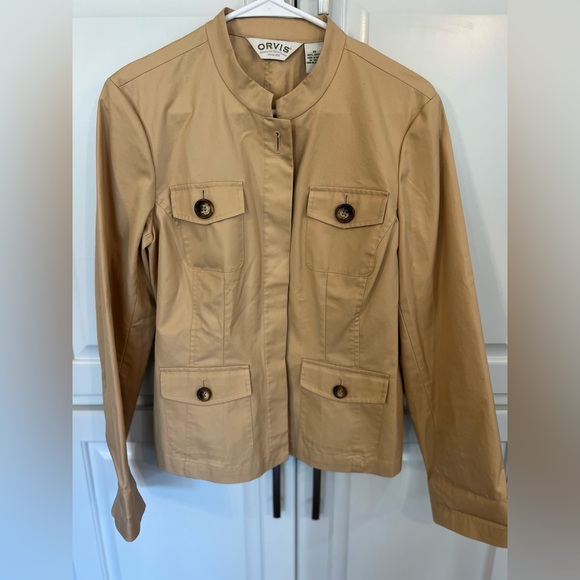 ORVIS Safari Women’s Button Up Lightweight Jacket Size 10 Khaki 100% Cotton - Picture 1 of 7